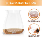 32 Pcs Chair Leg Floor Protectors for Hardwood Floors Silicone Covers to Protect Wood Tile Floors Scratches Felt Pads Furniture Leg Caps No Noise (Fit:0.5"-0.89")