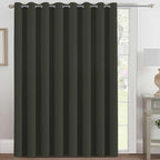H.VERSAILTEX Blackout Patio Curtains 100 x 108 Inches for Sliding Door Extral Wide Blackout Curtain Panels Thermal Insulated Room Divider - Grommet Top, 9' Tall by 8.5' Wide - Olive
