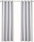 NICETOWN Room Darkening Curtains, 2 Panels, W52 x L84 Inch, Greyish White