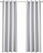 NICETOWN Room Darkening Curtains, 2 Panels, W52 x L84 Inch, Greyish White