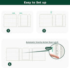 FXW Garden Fence Outdoor for The Yard – 24in(H) x 30.4ft(L) Heavy Duty Metal Animal Barrier for Dog and Rabbit, Decorative Dog Fence, 16 Panels, White