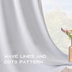 NICETOWN Room Darkening Curtains, 2 Panels, W52 x L84 Inch, Greyish White
