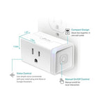 Kasa Smart Plug HS103P3, Smart Home Wi-Fi Outlet Works with Alexa, Echo, Google Home & IFTTT, No Hub Required, Remote Control,15 Amp,UL Certified, White, 3 Count (Pack of 1)