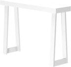 Plank+Beam Solid Wood Console Table, 46 Inch, Sofa Table, Narrow Entryway Table for Hallway, Behind The Couch, Living Room, Foyer, Easy Assembly, White
