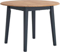 Signature Design by Ashley Gesthaven Modern Dining Drop Leaf Table with 4 Legs, Light Brown & Blue