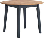 Signature Design by Ashley Gesthaven Modern Dining Drop Leaf Table with 4 Legs, Light Brown & Blue