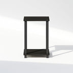 Furinno Simplistic Compact Bedside Table, Nightstand, Espresso/Black (Pack of 2)