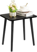 FORAOFUR Side Table, Modern Accent End Table with Wooden Legs, Easy to Assemble Mini Living Room Table for Sofa Bedroom, Minimalist Black Furniture for Small Apartments and Limited Spaces