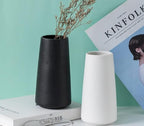 12 Inch Tall Premium Quality Ceramic Vase | Flower Vase for Home Decor | Farmhouse Decor, Desk Decor, Modern Decor, Aesthetic Room Decor, White Vase for Bohemian Decor, Pampas Vase, White
