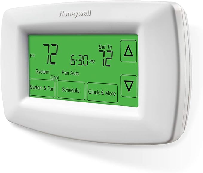 Honeywell Home RTH7600D 7-Day Programmable Touchscreen Thermostat, White