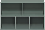 Furinno LUDER Book Shelf, 5-Cube Bookshelf, Reversible Bookcase, 9.4 x 19.5 x 31.5, Easy Assembly, for Living Room, Bedroom, Home Office, Sage Green