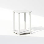 Furinno Simplistic Night Stand, 2-Tier Small Nightstand with Open Shelf, Toolless Assembly Bedside Table, End Table, Side Table, for Bedroom, Closet, Dorm, White