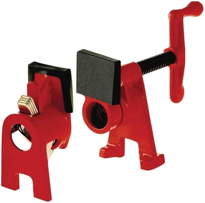 Bessey BPC-H34,3/4-In. H Style Pipe Clamps - Incredibly Versatile,Easy To Assemble,Indespensable Workshop Clamp For Woodworking,Carpentry,Home Improvement,and DIY Projects,(Pack of 4)