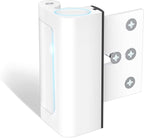 4Pack Door Reinforcement Lock Withstands 800lbs of Force - White Extra Proof Door Lock for Kids Safety Drilling Required,Prevents Unauthorized Entry,Add a Door Security Locks for Home Safety & Privacy