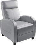 Homall Recliner Chair, Recliner Sofa for Adults, Recliners Home Theater Seating with Lumbar Support, Reclining Sofa Chair for Living Room (Leather, Grey)