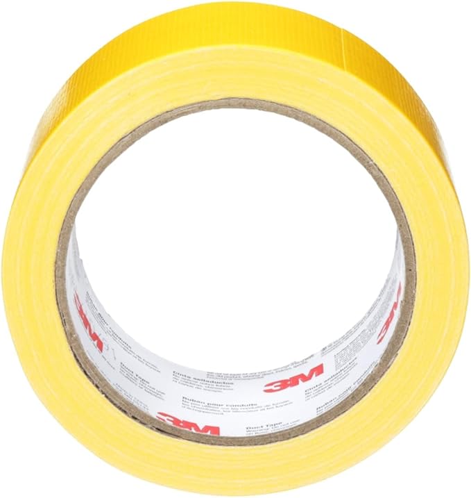 3M Multi-Use Colored Duct Tape, Yellow with Strong Adhesive and Water-Resistant Backing, Multi-Surface 3M Duct Tape for Indoor and Outdoor Use, 1.88 Inches x 20 Yards, 1 Roll (3920-YL)