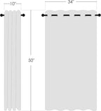 NICETOWN Bedroom Blackout Curtains and Drapes - Window Treatment Thermal Insulated Solid Grommet Blackout Draperies for Kitchen/Cafe (Biscotti Beige, Set of 2, 34 by 50 Inch)
