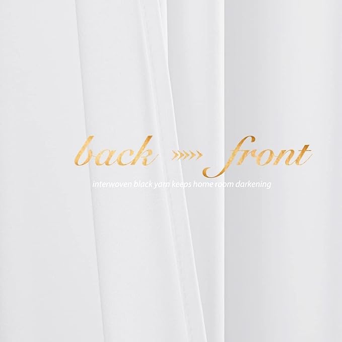 NICETOWN White Velvet Curtains and Drapes 102 inches Long, Extra Long Elegant Wall Backdrop Drapes for Holiday Season Home Decoration (Set of 2, Rod Pocket Design)