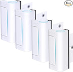 4Pack Door Reinforcement Lock Withstands 800lbs of Force - White Extra Proof Door Lock for Kids Safety Drilling Required,Prevents Unauthorized Entry,Add a Door Security Locks for Home Safety & Privacy