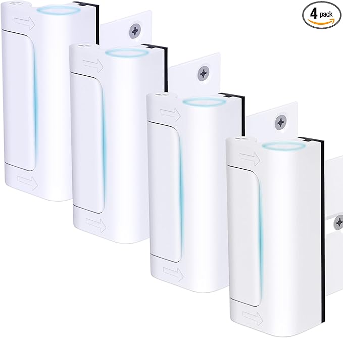 4Pack Door Reinforcement Lock Withstands 800lbs of Force - White Extra Proof Door Lock for Kids Safety Drilling Required,Prevents Unauthorized Entry,Add a Door Security Locks for Home Safety & Privacy