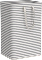 Lifewit 2 Pack Laundry Basket 80L Each, Collapsible Clothes Hamper with Reinforced Handles, Freestanding Waterproof Design for Bedroom and Laundry Room, Grey 160L Total