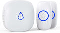 SECRUI Wireless Doorbell, Waterproof Door Bell Ringer Wireless 1000ft Range, 2 Remote Buttons Different Tones, 58 Chimes 5 Volume Levels LED Flash, Door Bells & Chimes for Home/Classroom/Office