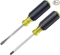 Klein Tools 85442 Klein Tools 85442 Screwdriver 2-Piece Set, Made in USA, 1/4 Keystone and #2 Phillips, Cushion Grip, Round and Square Shank, Heat Treated, Home Improvement