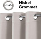 H.VERSAILTEX Premium Blackout Thermal Insulated Room Darkening Curtains for Bedroom/Living Room - Classic Grommet Top (2 Panels, Stone, 52 Inch by 72 Inch)