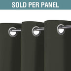 H.VERSAILTEX Blackout Curtain for Living Room Thermal Insulated Window Treatment Curtain Extra Long 108 inch Length Energy Saving Solid Grommet Top Blackout Drape, One Panel, Olive, 52" W x 108" L
