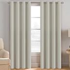 H.VERSAILTEX Room Darkening Curtains for Living Room Blackout Thermal Insulated Energy Efficient Winow Treatment Extra Long Curtains/Drapes, Grommet Top, One Panel - Ivory/Cream, 52" W x 96" L