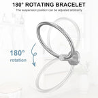 SetSail Towel Holder for Bathroom Wall Silver Towel Ring Stainless Steel Hand Towel Holder Heavy Duty Towel Hanger for Bath, Kitchen Drill Hole, 2 Pack