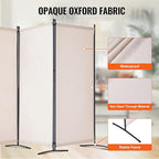 VEVOR Room Divider, 3 Panel Room Divider, Folding Privacy Screen and Portable Partition Divider for Room Separation, Freestanding Room Partitions for Office, Bedroom, Study, Beige