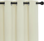 NICETOWN Room Divider Curtain 132 Inches Long, Wide Blackout Sliding Door Curtain for Bedroom, Room Darkening Privacy Window Curtain for Patio Door (1 Panel Set, Beige, 80 x 132 Inch)