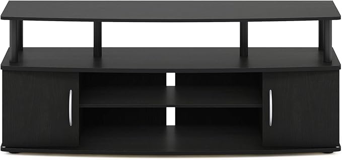 Furinno JAYA Large Entertainment Stand for TV Up to 55 Inch, Blackwood