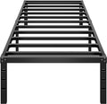 Metal Platform Bed Frame 18 Inch Tall,No Box Spring Needed,Twin Size Bed with Heavy Duty Strong Support Slats,Easy to Assemble,Black