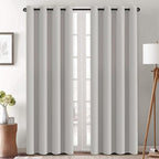 H.VERSAILTEX Blackout Curtain for Living Room Thermal Insulated Window Treatment Curtain Extra Long 84 inch Length Energy Saving Solid Grommet Top Blackout Drape, One Panel, Stone, 52" W x 102" L