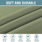H.VERSAILTEX Blackout Curtain for Living Room Small Window Kitchen Blackout Curtains 45 inch Length Energy Saving Solid Grommet Blackout Drape, One Panel, Sage, 52" W x 45" L