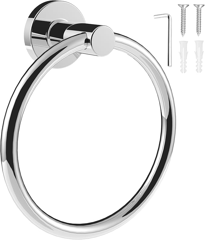 SetSail Towel Holder for Bathroom Wall Stainless Steel Hand Towel Ring Heavy Duty Towel Hanger for Bathroom, ‌Mirror Silver