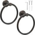 SetSail Towel Holder for Bathroom Wall 2 Packs Towel Ring Screw-in Stainless Steel Hand Towel Hanger for Bathrooms Oil Rubbed Bronze