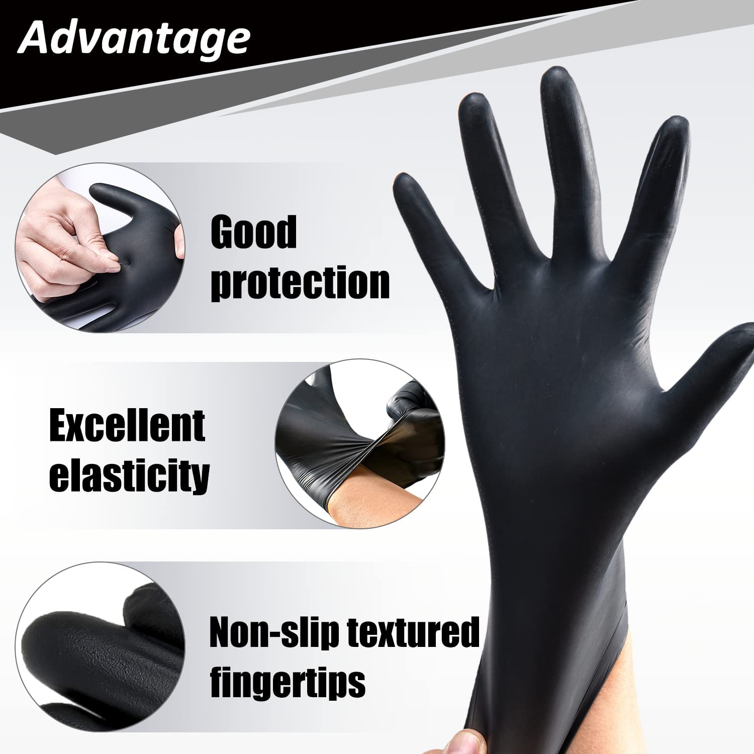 Nitrile Gloves, 4mil-100 Count, Gloves Disposable Latex Free