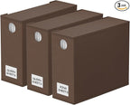 SpaceAid 3 Pack Bed Sheet Organizers and Storage, Foldable Sheet Organizer for Linen Closet, Sheets Set Folder Keeper with Window XL (Queen & King Size) Bedding Container (Brown, 3 Pack)