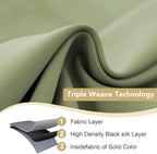H.VERSAILTEX Premium Blackout Thermal Insulated Room Darkening Curtains for Bedroom/Living Room - Classic Grommet Top (2 Panels, Sage, 52 Inch by 96 Inch)