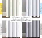 H.VERSAILTEX Patio White Curtains for Sliding Door Extral Wide Curtain Panels Thermal Insulated Room Divider - Grommet Top, 9' Tall by 8.5' Wide, W100 x L108, Pure White