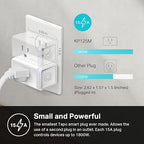 Kasa Matter Smart Plug w/ Energy Monitoring, Compact Design, 15A/1800W Max, Super Easy Setup, Works with Apple Home, Alexa & Google Home, UL Certified, 2.4G Wi-Fi Only, White, KP125M (4-Pack)