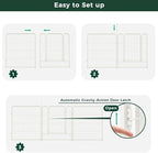 FXW Garden Fence Outdoor for The Yard – 32in(H) x 18.2ft(L) Heavy Duty Metal Animal Barrier for Dog and Rabbit, Decorative Dog Fence, 8 Panels, White