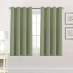 H.VERSAILTEX Untra Sleep Well Microfiber Blackout Thermal Insulated Curtains for Bedroom/Living Room Decorative Grommet Window Panels Drapes (Set of 2, Sage, 52 x 54 Inch)