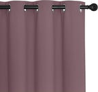 NICETOWN Door Curtain for Closet Doors 80 Inches Long 1 Panel, Blackout Doorway Curtain for Open Closet Bedroom, Room Divider Living Room for Privacy (Dry Rose, 1 Panel, 46W x 80L)
