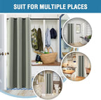 H.VERSAILTEX Doorway Curtain Blackout Closet Door Curtain Room Divider Window Treatment Curtain for Bedroom Thermal Insulated Privacy Drape Soundproof Grommet, 42 x 80 inches, 1 Panel, Sage