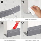 GroTheory 2 Pack Door Draft Stopper, Under Door Sweep for Exterior & Interior Doors, Weather Stripping Door Seal, Garage Window Blocker Noise Cold Air Insulation, Draft Guard Grey 2" W x 39" L