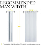 NICETOWN Room Darkening Draperies Curtains Panels, Window Treatment Thermal Insulated Grommet Room Darkening Curtains/Drapes for Bedroom (Greyish White, 2 Panels, 34 by 45)